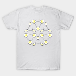 Abstract Techno Fried Eggs T-Shirt